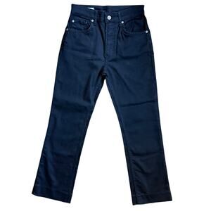 Zara Black Jeans High Rise Ankle Crop Denim Pants Womens Size 4 28'' Waist